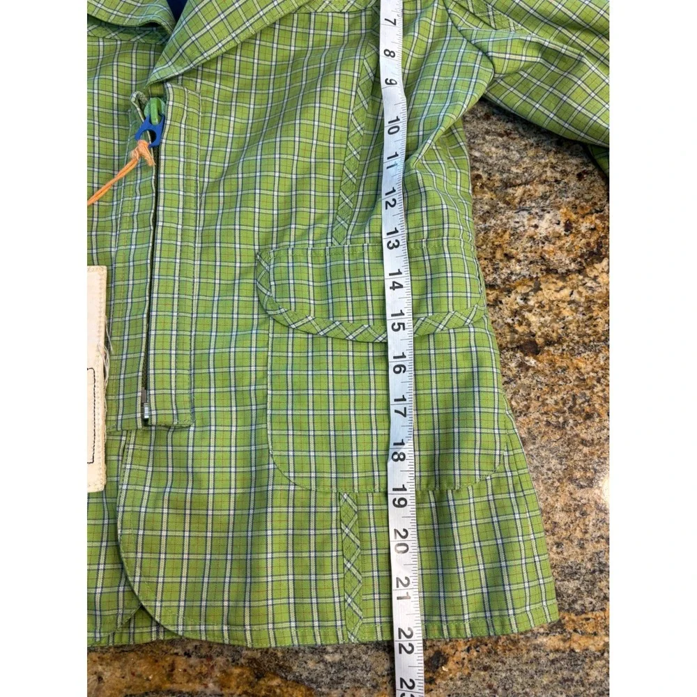 NWT Bomb Boogie Authentic Plaid Blazer Jacket M194143 Green White Women's Medium